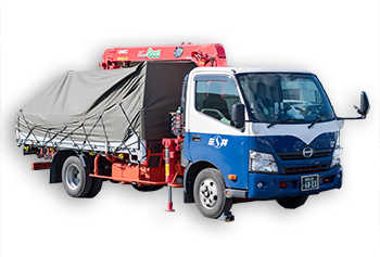 2tユニック付き平ボディ車