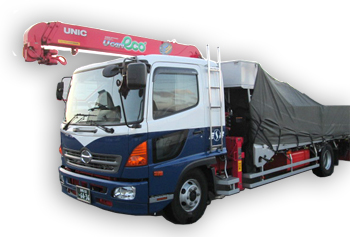 4t ユニック付き平ボディ車